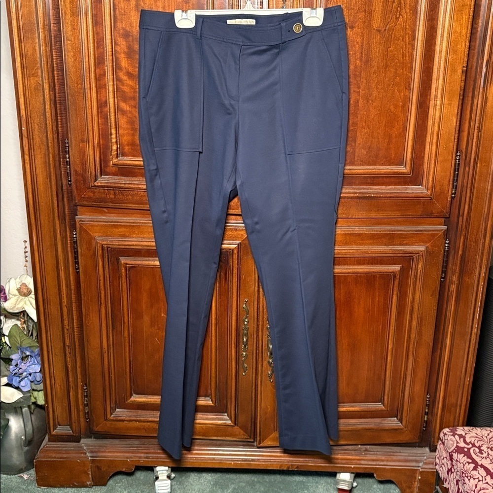 Michael Kors Ladies Straight Leg Navy Pants Size 10